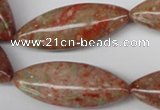 CME04 15.5 inches 15*40mm marquise New unakite gemstone beads