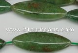 CME05 15.5 inches 15*40mm marquise green garnet gemstone beads