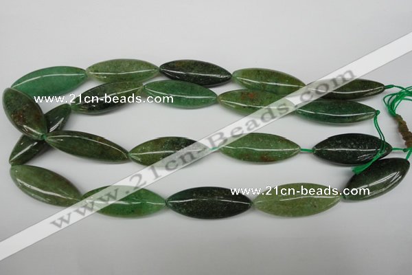 CME05 15.5 inches 15*40mm marquise green garnet gemstone beads