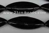 CME10 15.5 inches 15*40mm marquise black agate gemstone beads