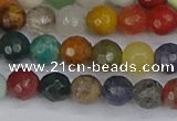 CME101 15.5 inches 6mm faceted round mixed gemstone beads