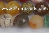 CME104 15.5 inches 12mm faceted round mixed gemstone beads