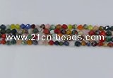 CME106 15.5 inches 6mm faceted nuggets mixed gemstone beads