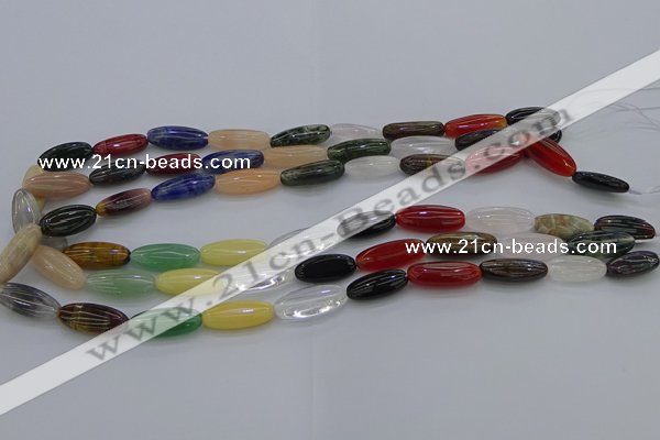 CME16 15.5 inches 8*20mm marquise mixed gemstone beads wholesale