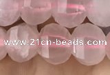 CME201 15.5 inches 7*9mm - 8*10mm pumpkin rose quartz beads