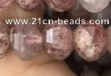 CME208 15.5 inches 7*9mm - 8*10mm pumpkin strawberry quartz beads