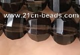 CME212 15.5 inches 7*9mm - 8*10mm pumpkin smoky quartz beads