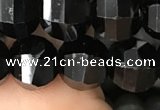 CME213 15.5 inches 7*9mm - 8*10mm pumpkin black quartz beads