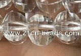 CME230 15.5 inches 10*11mm - 10*12mm pumpkin white crystal beads