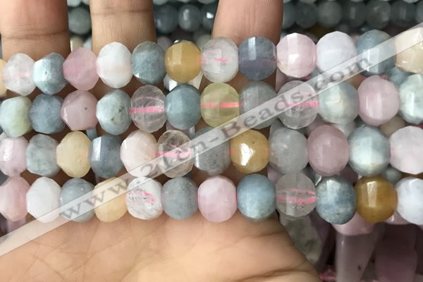 CME235 15.5 inches 10*11mm - 10*12mm pumpkin morganite beads