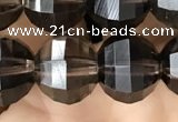 CME242 15.5 inches 10*11mm - 10*12mm pumpkin smoky quartz beads