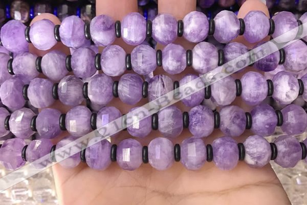 CME301 15.5 inches 8*11mm - 9*12mm pumpkin lavender amethyst beads