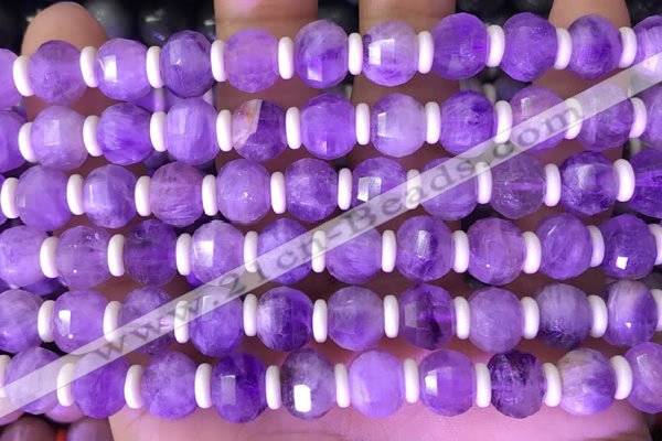 CME314 15.5 inches 8*10mm pumpkin lavender amethyst beads