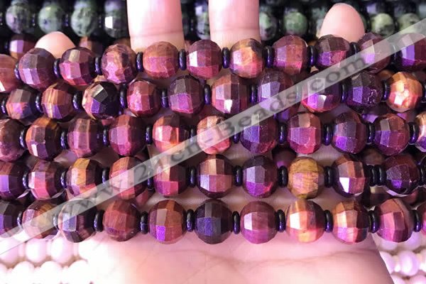 CME327 15.5 inches 9*11mm - 10*12mm pumpkin red tiger eye beads