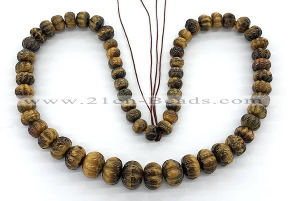 CME335 15 inches 6*8mm – 10*14mm pumpkin yellow tiger eye beads