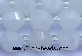 CME341 15 inches 8mm pumpkin blue chalcedony beads