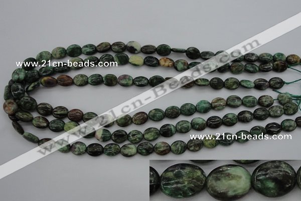 CME35 15.5 inches 8*10mm oval emerald gemstone beads