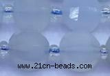 CME358 15 inches 10mm pumpkin blue chalcedony beads