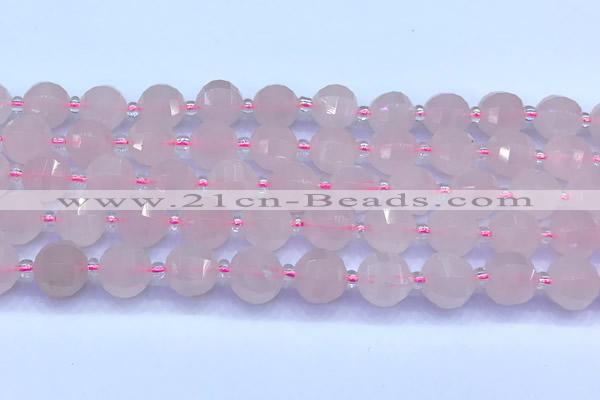 CME359 15 inches 10mm pumpkin rose quartz beads