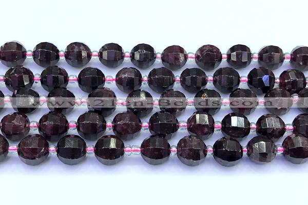 CME373 15 inches 10mm pumpkin red garnet beads