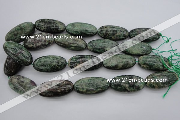 CME38 15.5 inches 20*40mm oval emerald gemstone beads