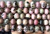 CME413 15 inches 8*12mm pumpkin rhodonite gemstone beads wholesale