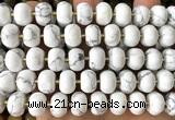 CME416 15 inches 8*12mm pumpkin white howlite turquoise beads