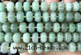 CME417 15 inches 8*12mm pumpkin green aventurine jade beads