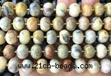 CME420 15 inches 8*12mm pumpkin yellow crazy lace agate beads