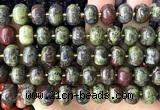 CME424 15 inches 8*12mm pumpkin dragon blood jasper beads