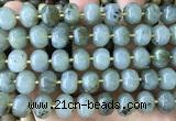 CME427 15 inches 8*12mm pumpkin labradorite beads wholesale
