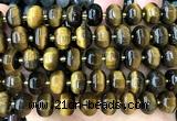 CME430 15 inches 8*12mm pumpkin yellow tiger eye gemstone beads