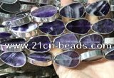 CME507 12 inches 18*28mm - 20*30mm flat teardrop amethyst beads