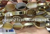 CME517 12 inches 18*28mm - 20*30mm oval banded agate beads