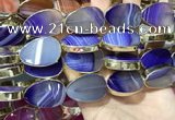 CME527 12 inches 18*28mm - 20*30mm flat teardrop banded agate beads