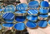 CME530 12 inches 18*28mm - 20*30mm flat teardrop banded agate beads