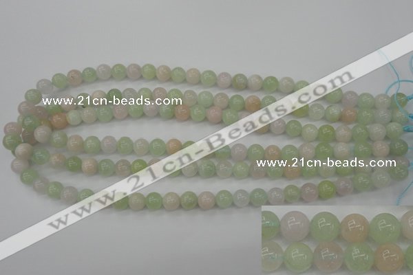 CMG102 15.5 inches 8mm round natural morganite beads wholesale