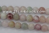 CMG111 15.5 inches 6mm round natural morganite beads wholesale