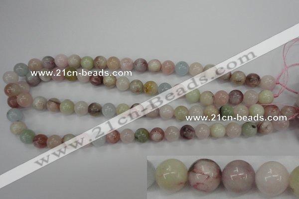 CMG113 15.5 inches 10mm round natural morganite beads wholesale