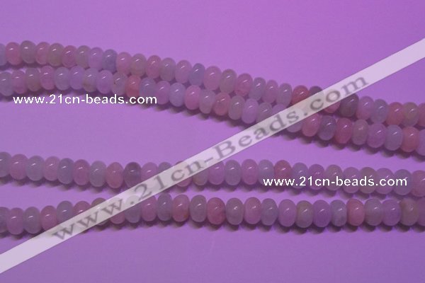 CMG131 15 inches 5*8mm rondelle natural morganite beads wholesale