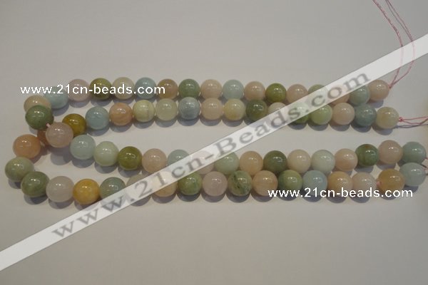 CMG15 15.5 inches 12mm round A grade natural morganite beads