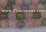 CMG172 15.5 inches 8mm round morganite gemstone beads wholesale