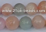 CMG175 15.5 inches 14mm round morganite gemstone beads wholesale