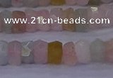 CMG220 15.5 inches 4*6mm faceted rondelle morganite beads