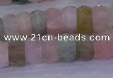 CMG221 15.5 inches 5*8mm faceted rondelle morganite beads