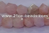 CMG225 15.5 inches 10*12mm - 12*14mm faceted nuggets morganite beads