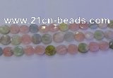 CMG254 15.5 inches 12mm faceted coin morganite beads