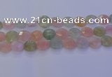 CMG256 15.5 inches 16mm faceted coin morganite beads