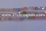 CMG260 15.5 inches 12*12mm faceted square morganite beads