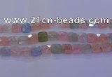 CMG261 15.5 inches 14*14mm faceted square morganite beads